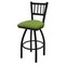 Holland Bar Stool Co 30" Swivel Bar Stool, Black Wrinkle, Canter Kiwi Green Seat 81030BW009 - alternate 1